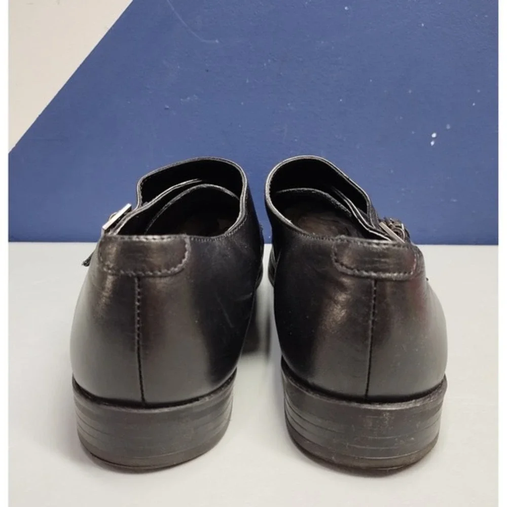 RedTape Oxford Dress‎ Shoes Mens US 9 Black Leather Twin Monk Strap Cuban Heel